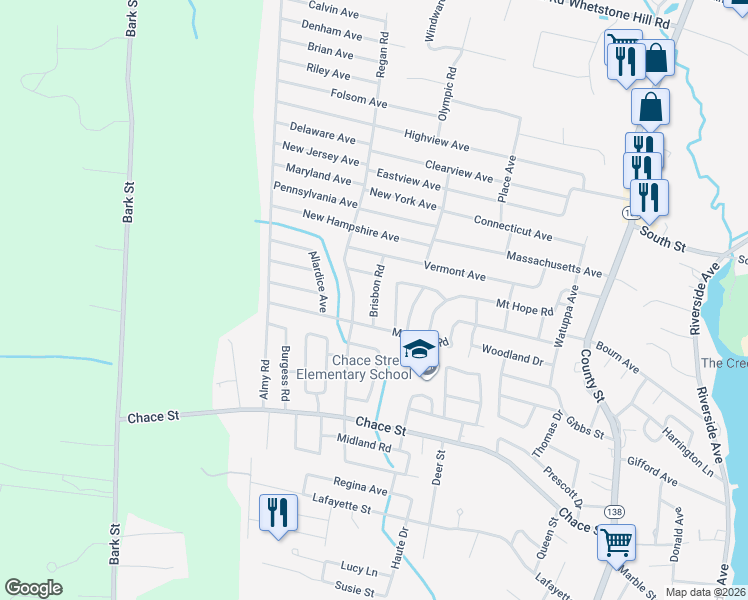 map of restaurants, bars, coffee shops, grocery stores, and more near 63 Brisbon Road in Somerset