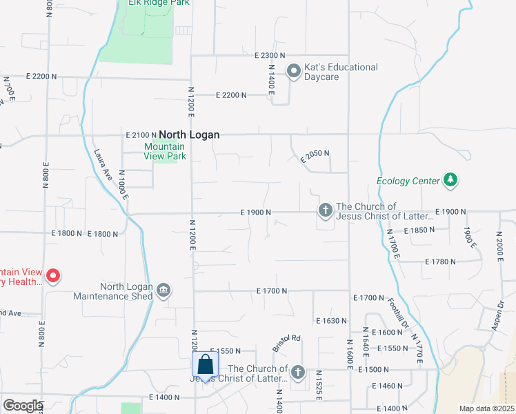 map of restaurants, bars, coffee shops, grocery stores, and more near 1901 North 1380 East in North Logan