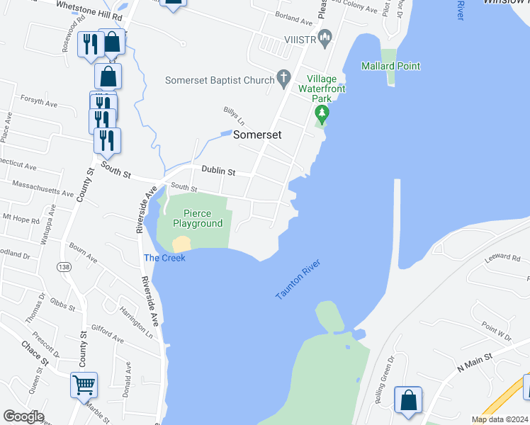 map of restaurants, bars, coffee shops, grocery stores, and more near 70 Euclid Avenue in Somerset