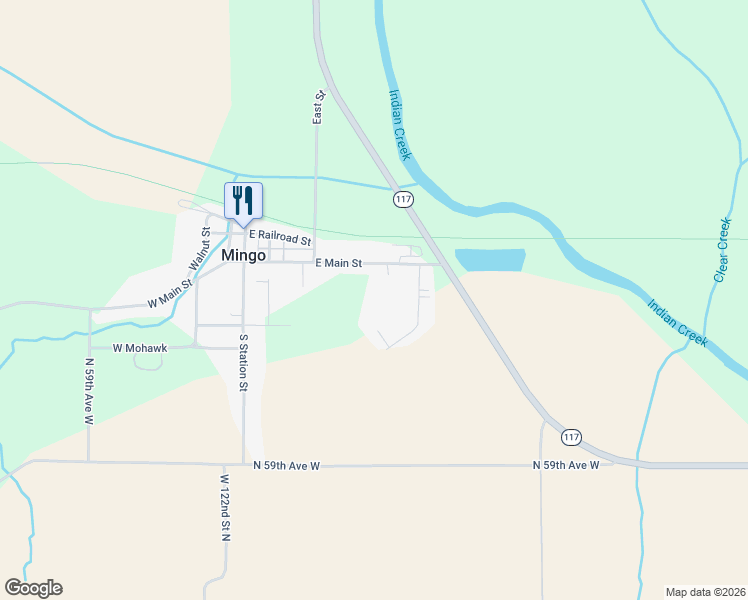 map of restaurants, bars, coffee shops, grocery stores, and more near 105 Everett Circle in Mingo