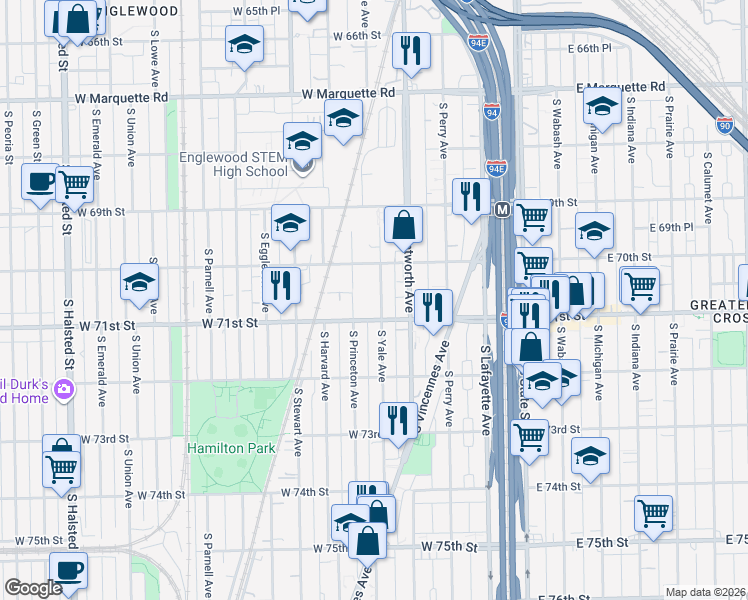 map of restaurants, bars, coffee shops, grocery stores, and more near in Chicago
