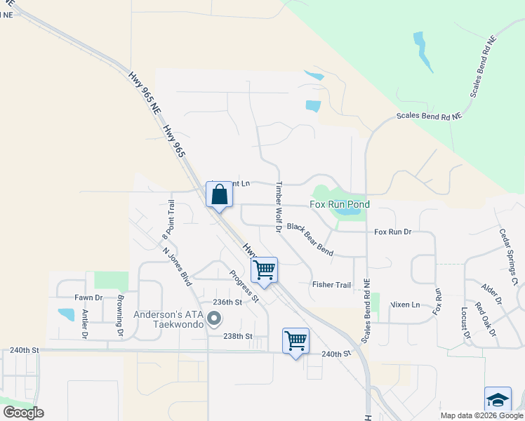 map of restaurants, bars, coffee shops, grocery stores, and more near 920 Fox Valley Drive in North Liberty