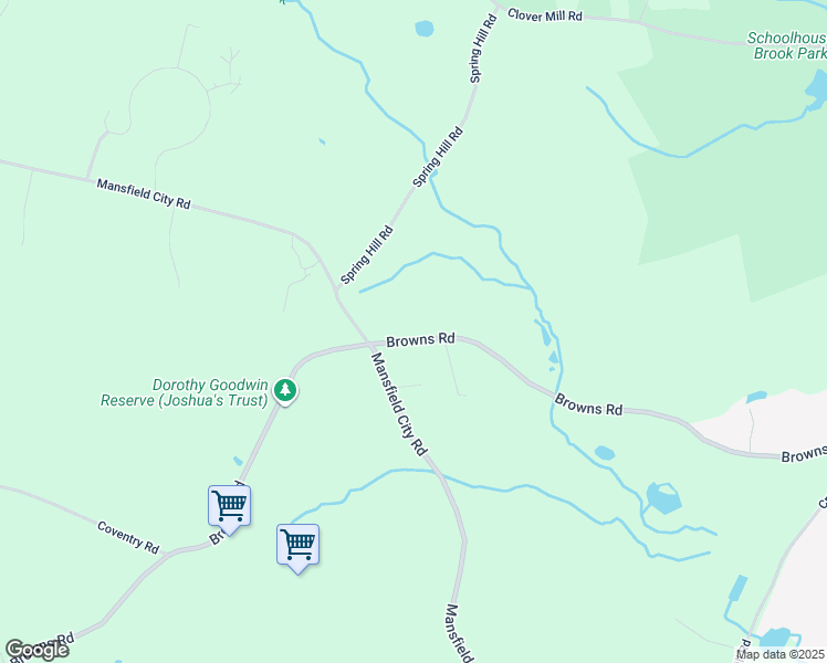 map of restaurants, bars, coffee shops, grocery stores, and more near 362 Browns Road in Mansfield