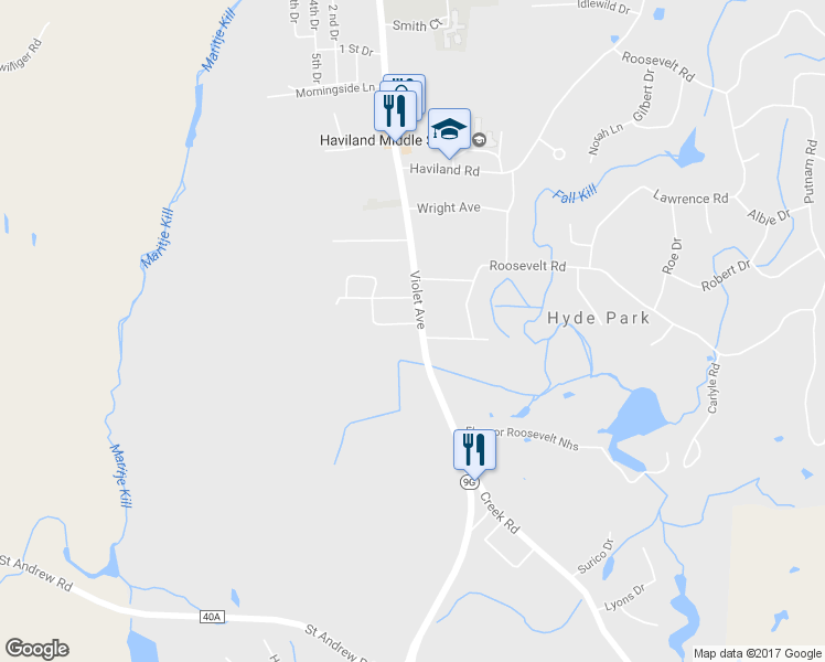 map of restaurants, bars, coffee shops, grocery stores, and more near 2 Cronk Place in Hyde Park