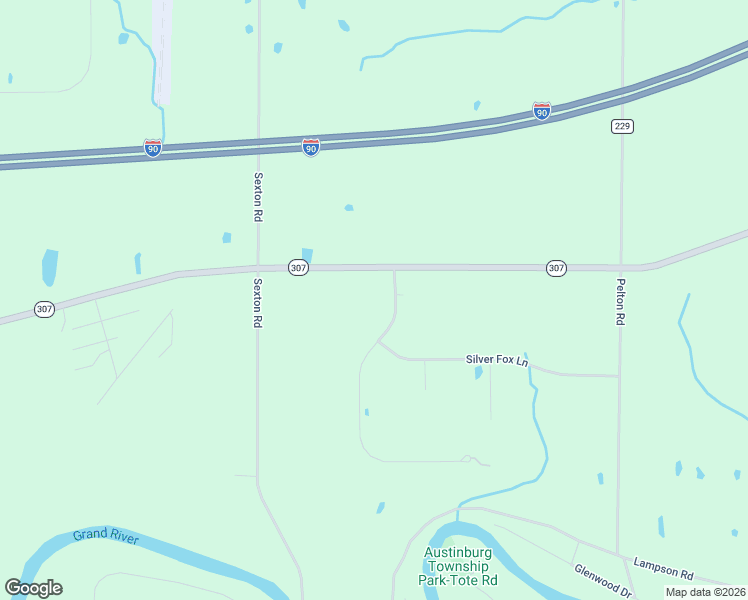 map of restaurants, bars, coffee shops, grocery stores, and more near 1537 Ravinewood Drive in Austinburg