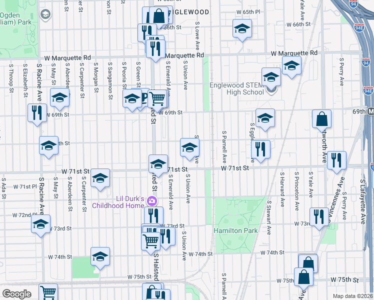 map of restaurants, bars, coffee shops, grocery stores, and more near in Chicago