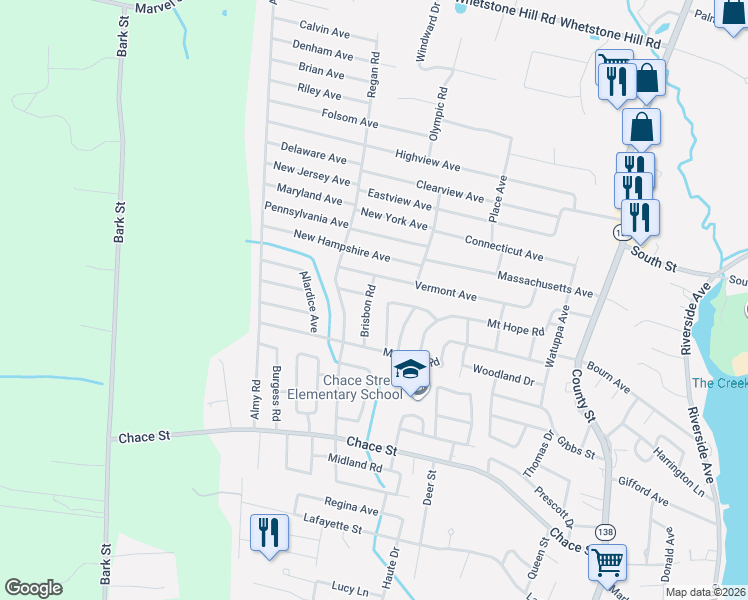 map of restaurants, bars, coffee shops, grocery stores, and more near 63 Brisbon Road in Somerset