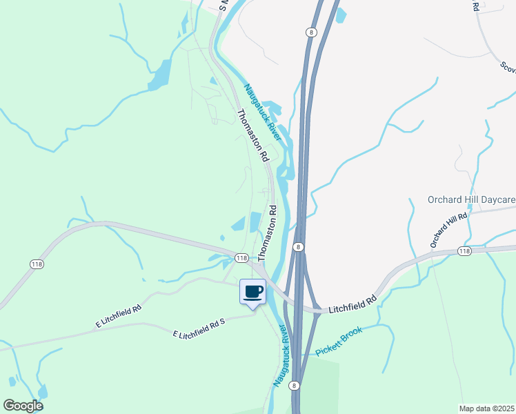 map of restaurants, bars, coffee shops, grocery stores, and more near 48 Johnson Road in Litchfield
