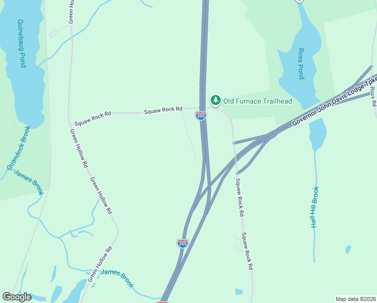 map of restaurants, bars, coffee shops, grocery stores, and more near 539 Squaw Rock Road in Killingly