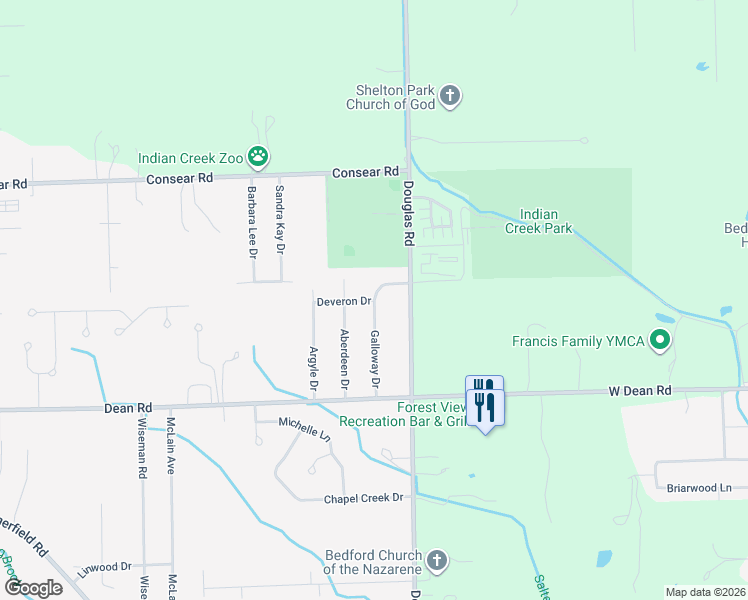 map of restaurants, bars, coffee shops, grocery stores, and more near 8391 Galloway Drive in Lambertville