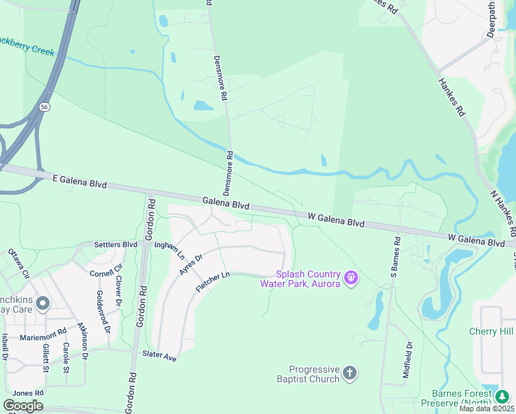 map of restaurants, bars, coffee shops, grocery stores, and more near 3622 Fletcher Lane in Aurora