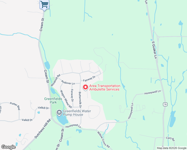 map of restaurants, bars, coffee shops, grocery stores, and more near 20 Russet Road in Poughkeepsie