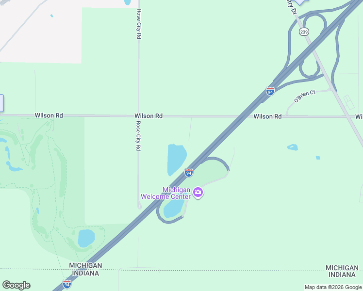 map of restaurants, bars, coffee shops, grocery stores, and more near 11930 Wilson Road in New Buffalo