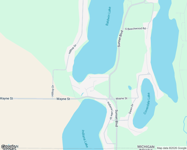 map of restaurants, bars, coffee shops, grocery stores, and more near 13644 Terrie Shore Road in Union