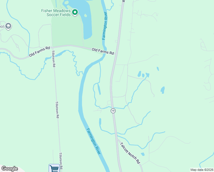 map of restaurants, bars, coffee shops, grocery stores, and more near 555 Connecticut 10 in Avon