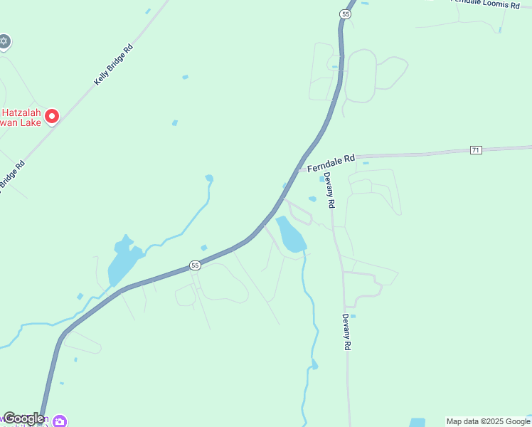 map of restaurants, bars, coffee shops, grocery stores, and more near 5086 State Route 55 in Ferndale