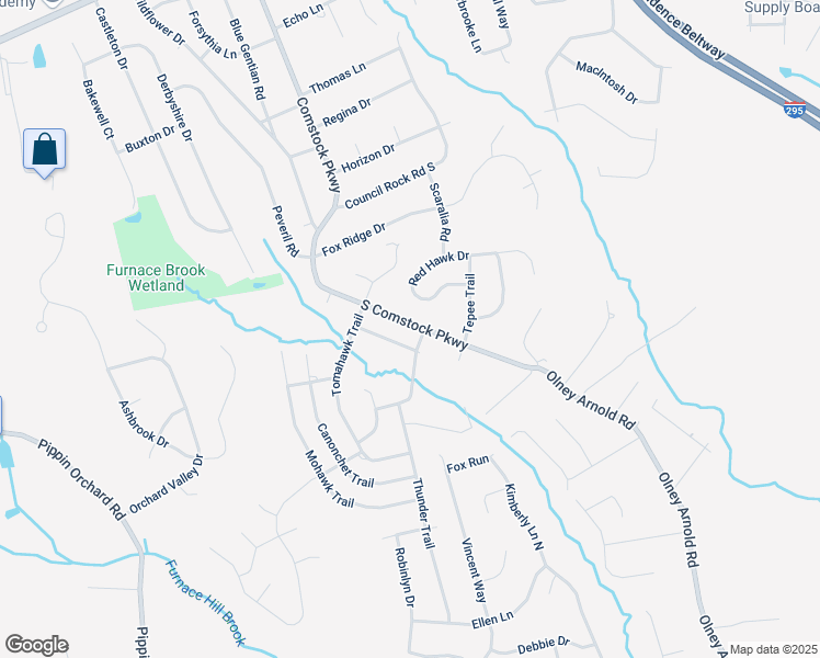 map of restaurants, bars, coffee shops, grocery stores, and more near 5 Iroquois Trail in Cranston