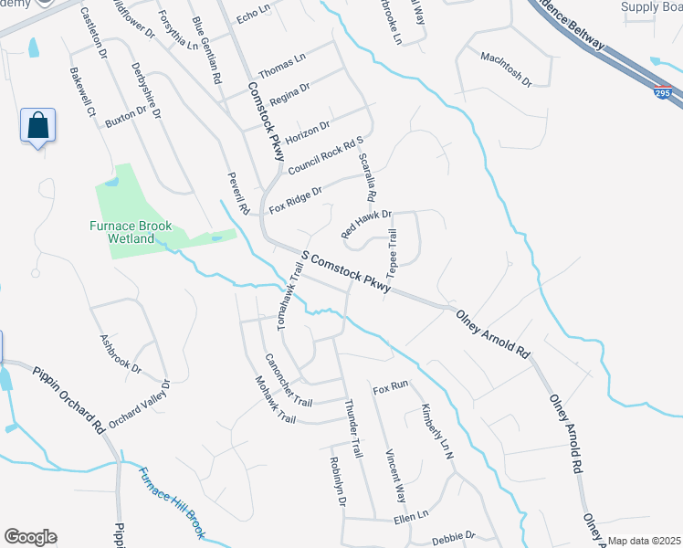 map of restaurants, bars, coffee shops, grocery stores, and more near 5 Iroquois Trail in Cranston