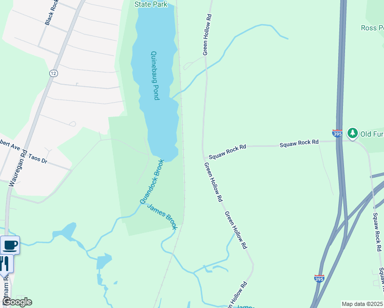 map of restaurants, bars, coffee shops, grocery stores, and more near 469 Green Hollow Road in Killingly