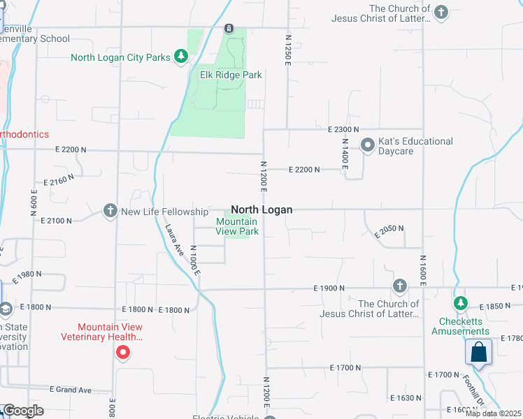 map of restaurants, bars, coffee shops, grocery stores, and more near in North Logan