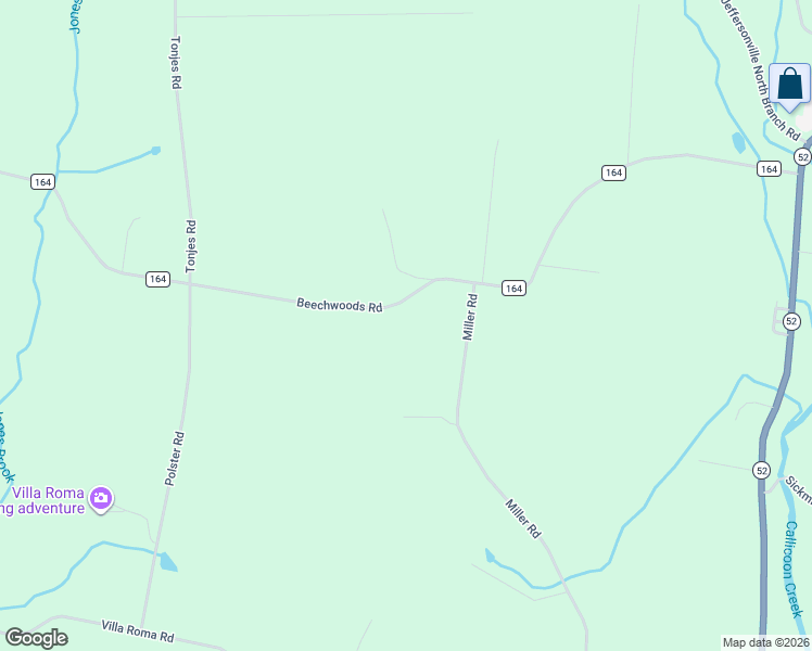 map of restaurants, bars, coffee shops, grocery stores, and more near 205 County Road 164 in Callicoon