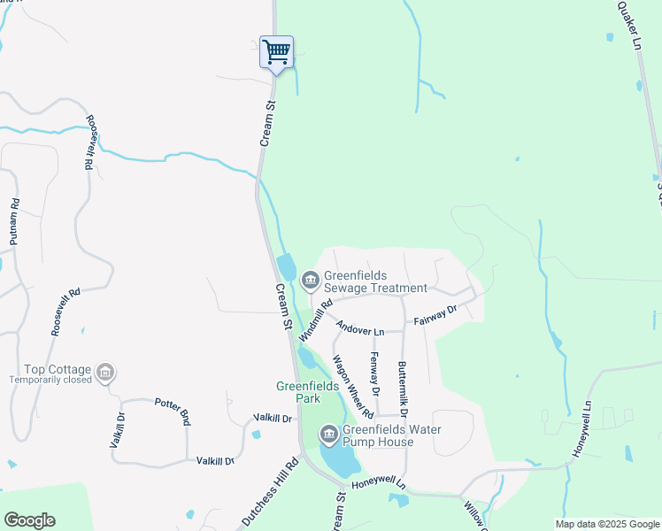 map of restaurants, bars, coffee shops, grocery stores, and more near 9 Waters Edge Road in Poughkeepsie