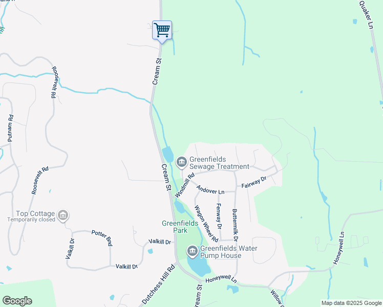 map of restaurants, bars, coffee shops, grocery stores, and more near 9 Waters Edge Road in Poughkeepsie