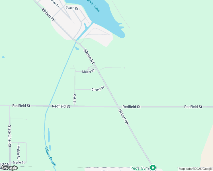 map of restaurants, bars, coffee shops, grocery stores, and more near 70862 Elkhart Road in Edwardsburg