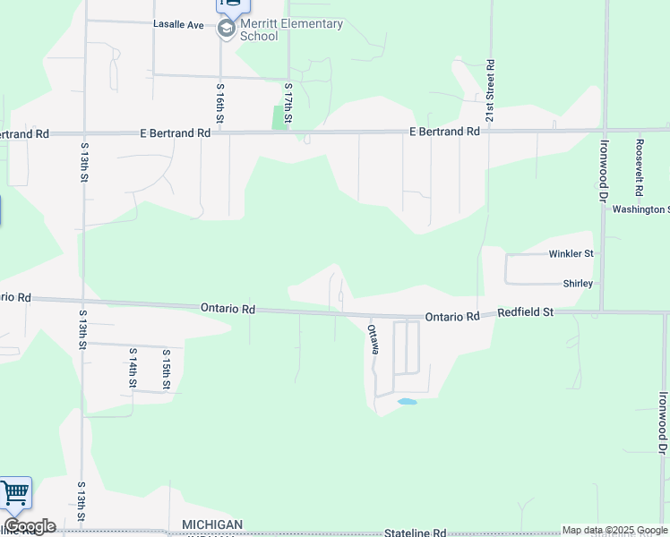 map of restaurants, bars, coffee shops, grocery stores, and more near 1811 Ontario Road in Niles