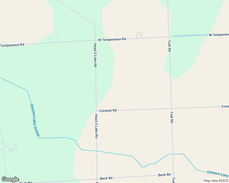 map of restaurants, bars, coffee shops, grocery stores, and more near 7350 Consear Road in Ottawa Lake