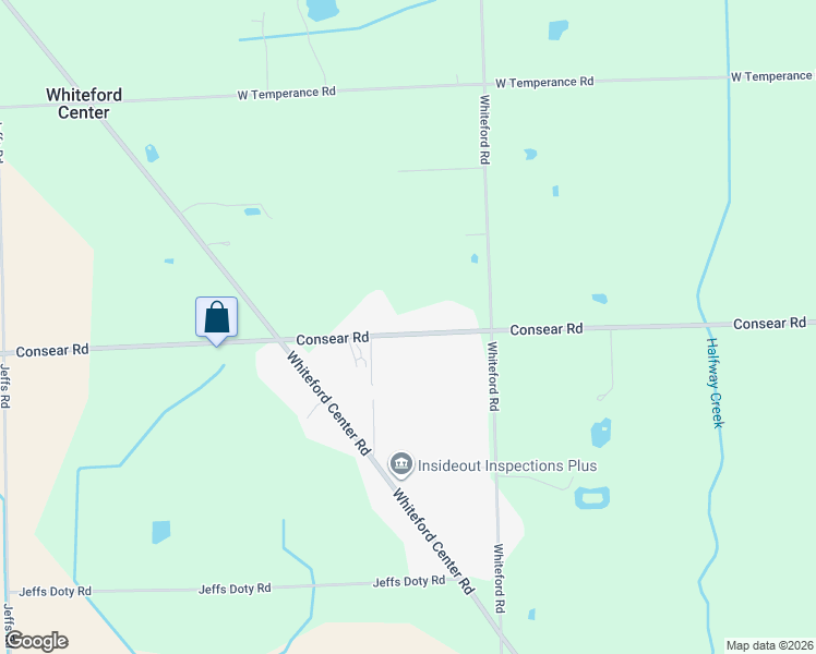 map of restaurants, bars, coffee shops, grocery stores, and more near 5218 Consear Road in Ottawa Lake
