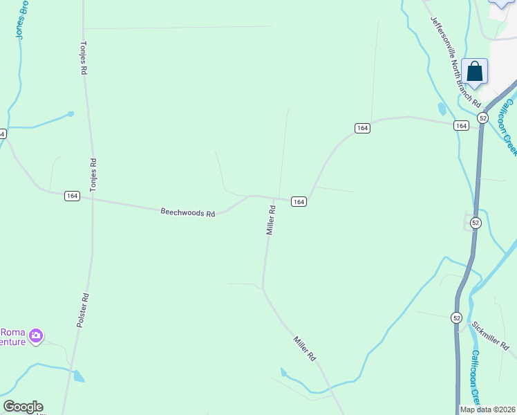 map of restaurants, bars, coffee shops, grocery stores, and more near 289 Miller Road in Callicoon