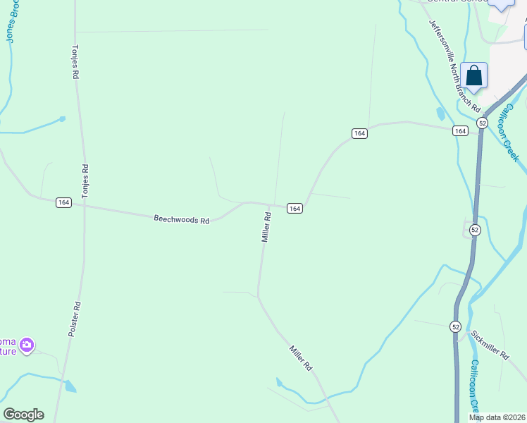 map of restaurants, bars, coffee shops, grocery stores, and more near 289 Miller Road in Callicoon