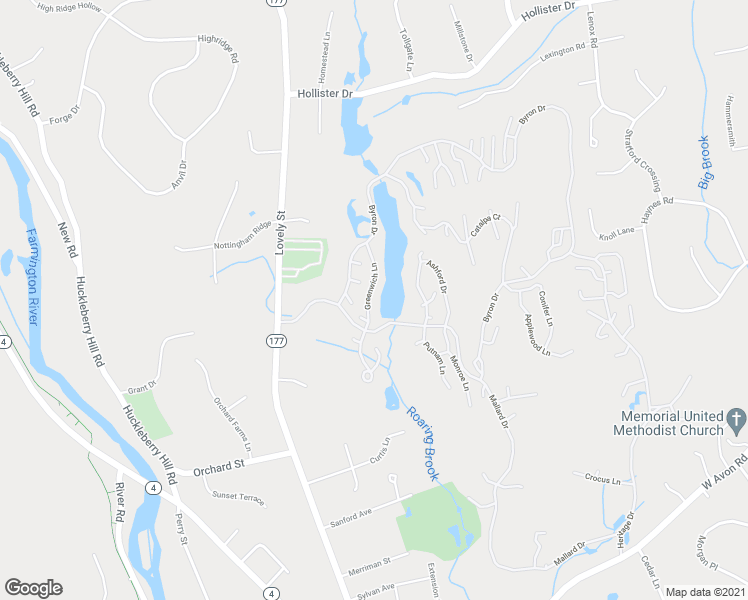 map of restaurants, bars, coffee shops, grocery stores, and more near 8 Greenwich Lane in Avon