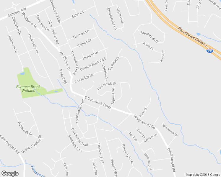 map of restaurants, bars, coffee shops, grocery stores, and more near 99 Tepee Trail in Cranston