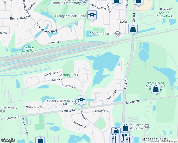map of restaurants, bars, coffee shops, grocery stores, and more near 985 Park Hill Circle in Aurora
