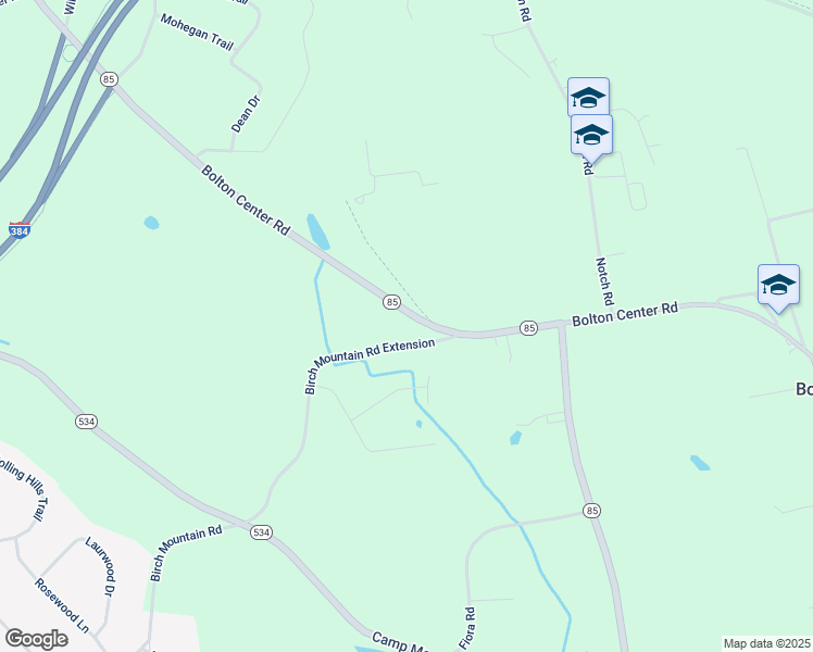 map of restaurants, bars, coffee shops, grocery stores, and more near 129 Bolton Center Road in Bolton