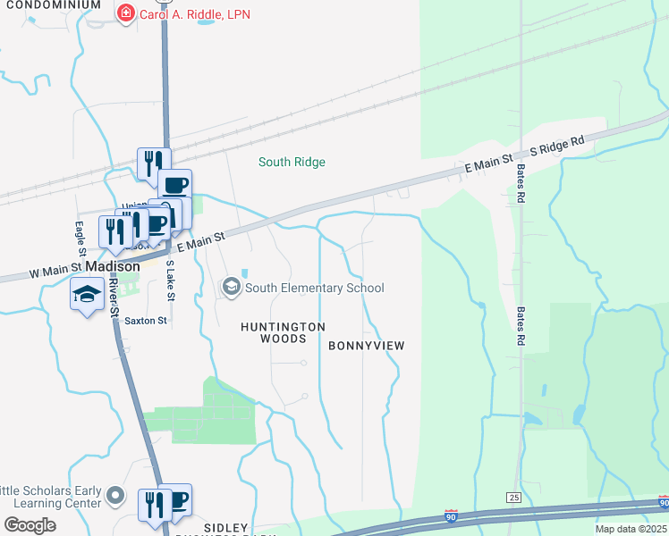 map of restaurants, bars, coffee shops, grocery stores, and more near 300 Hyder Drive in Madison