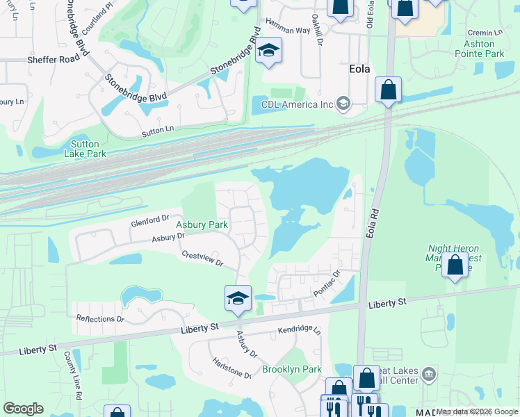 map of restaurants, bars, coffee shops, grocery stores, and more near 985 Park Hill Circle in Aurora