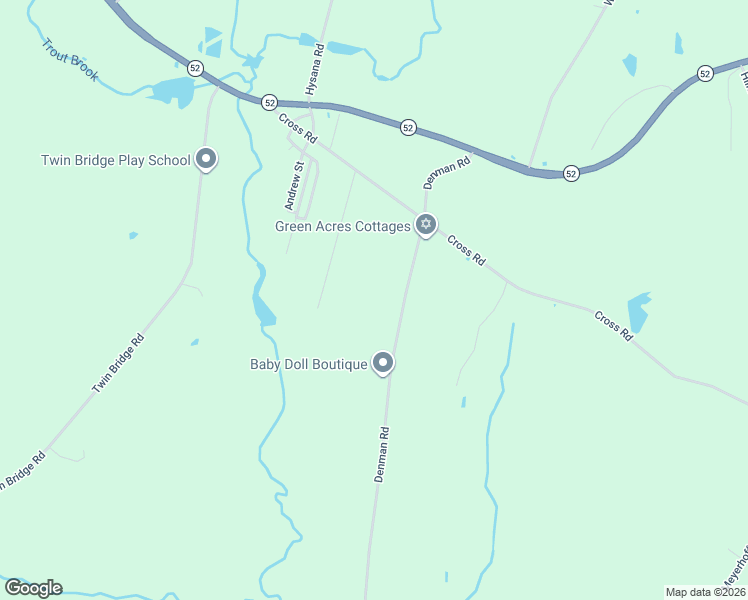 map of restaurants, bars, coffee shops, grocery stores, and more near 100 Denman Road in Liberty