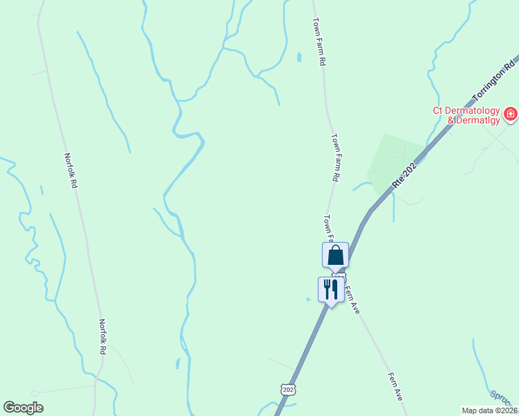 map of restaurants, bars, coffee shops, grocery stores, and more near 29 Town Farm Road in Litchfield