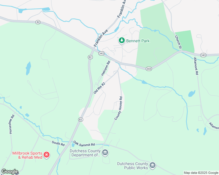 map of restaurants, bars, coffee shops, grocery stores, and more near 34-36 Old Route 82 in Millbrook