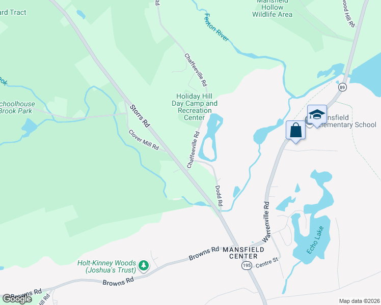 map of restaurants, bars, coffee shops, grocery stores, and more near 17 Chaffeeville Road in Mansfield