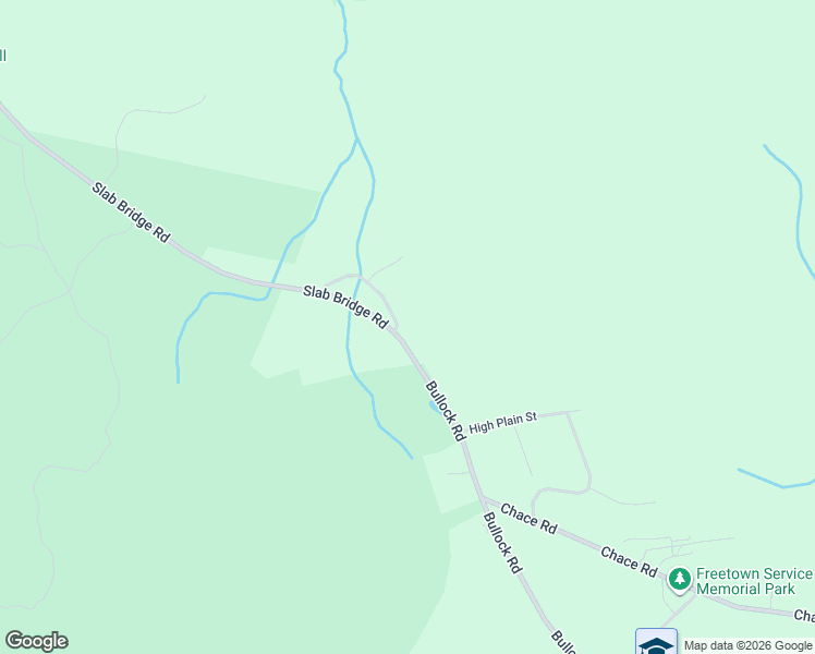 map of restaurants, bars, coffee shops, grocery stores, and more near 195 Slab Bridge Road in Freetown