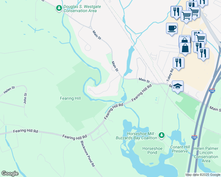map of restaurants, bars, coffee shops, grocery stores, and more near 6 Island Brook Drive in Wareham