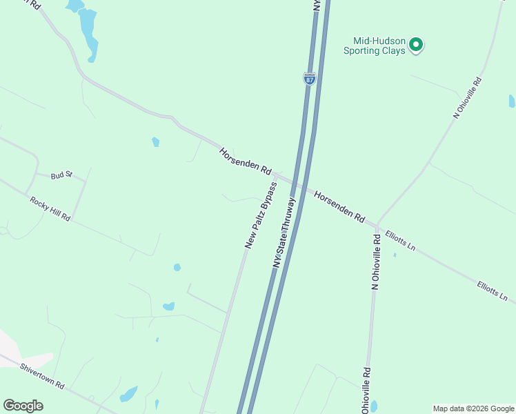 map of restaurants, bars, coffee shops, grocery stores, and more near 223 North Putt Corners Road in New Paltz