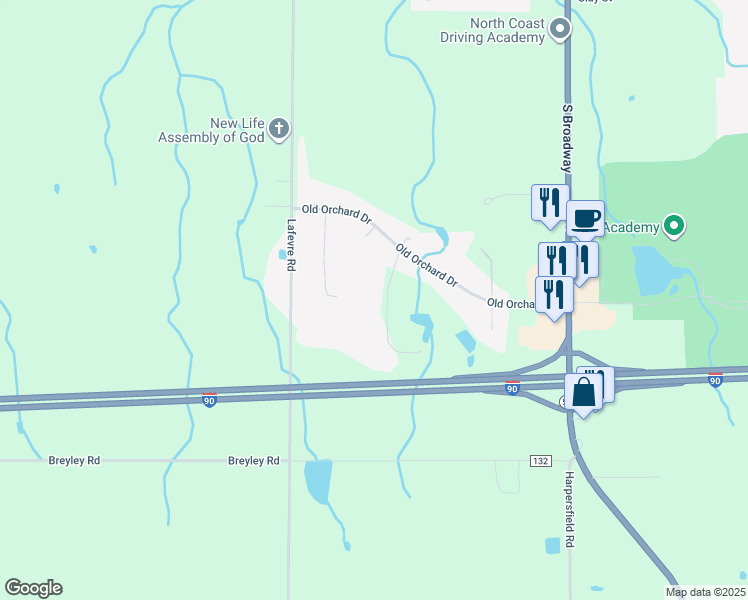 map of restaurants, bars, coffee shops, grocery stores, and more near 1757 Roxbury Drive in Geneva