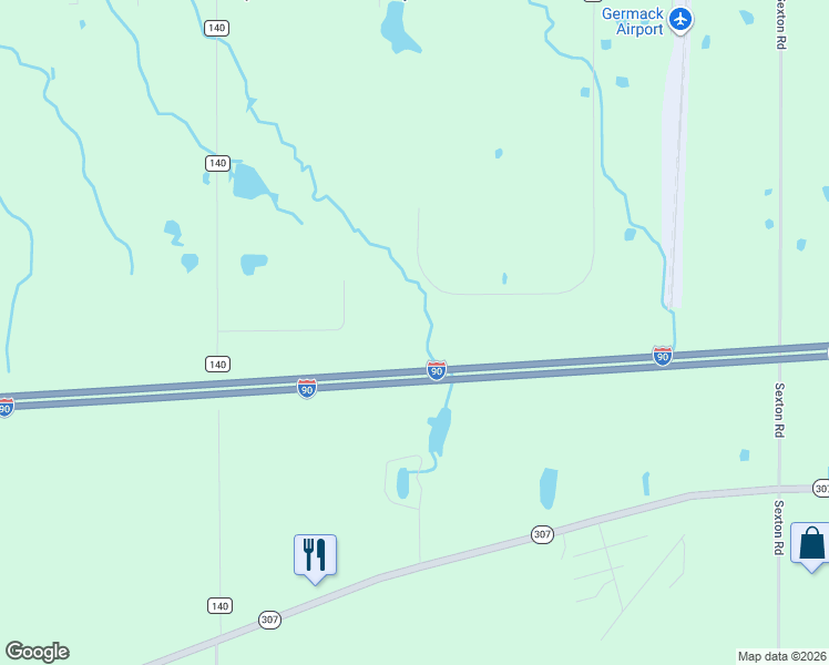 map of restaurants, bars, coffee shops, grocery stores, and more near 1802 Mini Ranch Trail in Geneva