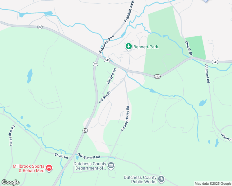 map of restaurants, bars, coffee shops, grocery stores, and more near 34 Old Route 82 in Millbrook