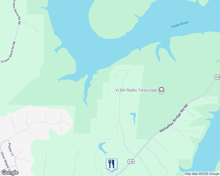 map of restaurants, bars, coffee shops, grocery stores, and more near 2235 Valley Road Northeast in North Liberty